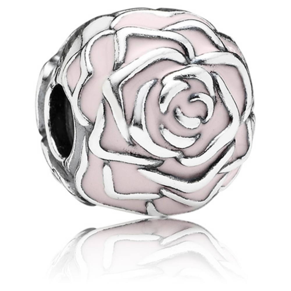 Pandora Pink Rose Garden Clip Charm